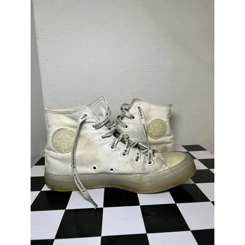 Converse Chuck Taylor All Star Platform White/Clear Canvas 560846F Women's US 5